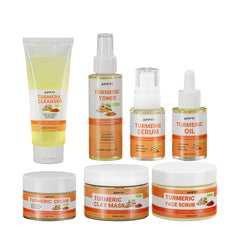 Turmeric Glow Skincare Kit: Toner, Serum, Mask, Scrub