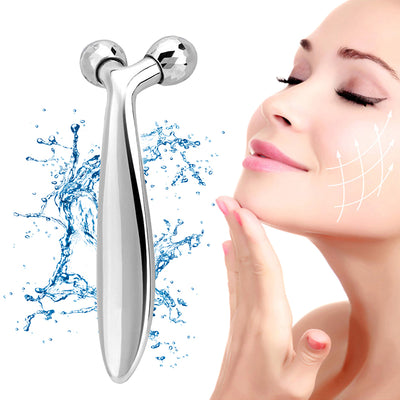 3D Facial Roller Massager — De-Puff, Sculpt & Glow