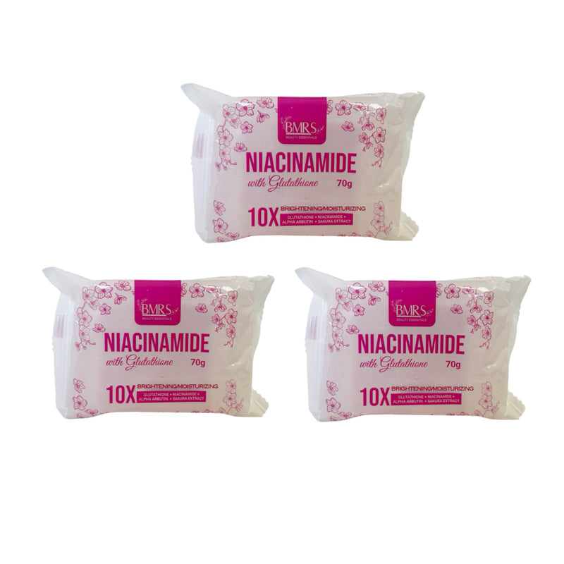BMRS Niacinamide & Glutathione Skin Bar - 3x70g