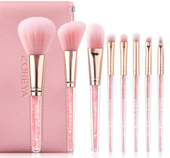 Pink Quicksand Makeup Brush Set — 8-Piece Flawless Finish