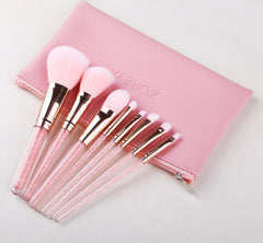 Pink Quicksand Makeup Brush Set — 8-Piece Flawless Finish